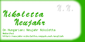 nikoletta neujahr business card